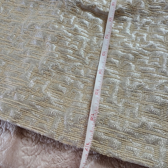 Ann Taylor Loft Petites wool blend champagne silver lined mini skirt 12P - Picture 10 of 10